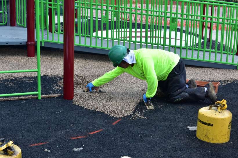 Black Recycled Rubber Mulch Rubber Designs